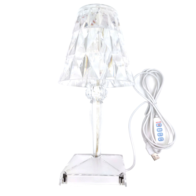 Lampada da tavolo Crystal Touch per un'illuminazione romantica ed elegante in camera da letto | Fioriscas