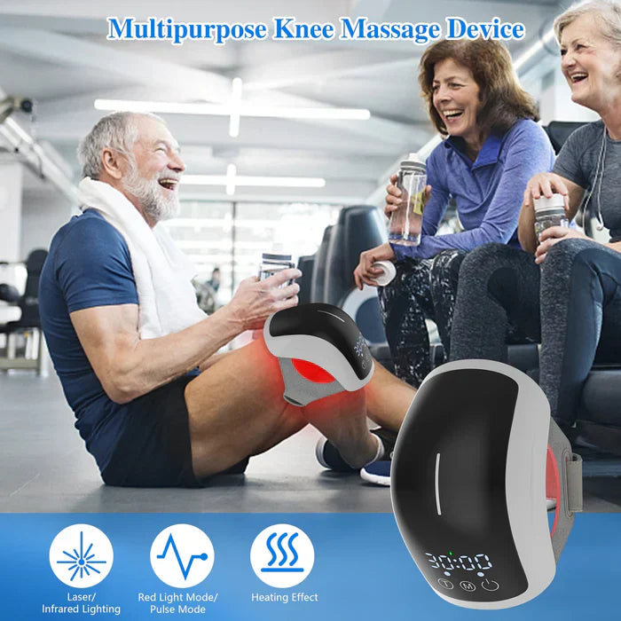 Knie-massageapparaat met drie golflengtes en licht van 630 nm, 660 nm en 880 nm
