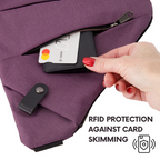 RFID-Blocking Anti-Theft Crossbody Travel Bag, Water-Resistant