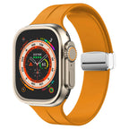 Magnetický silikonový řemínek pro Apple Watch, pásek s bezpečným zapínáním Luma