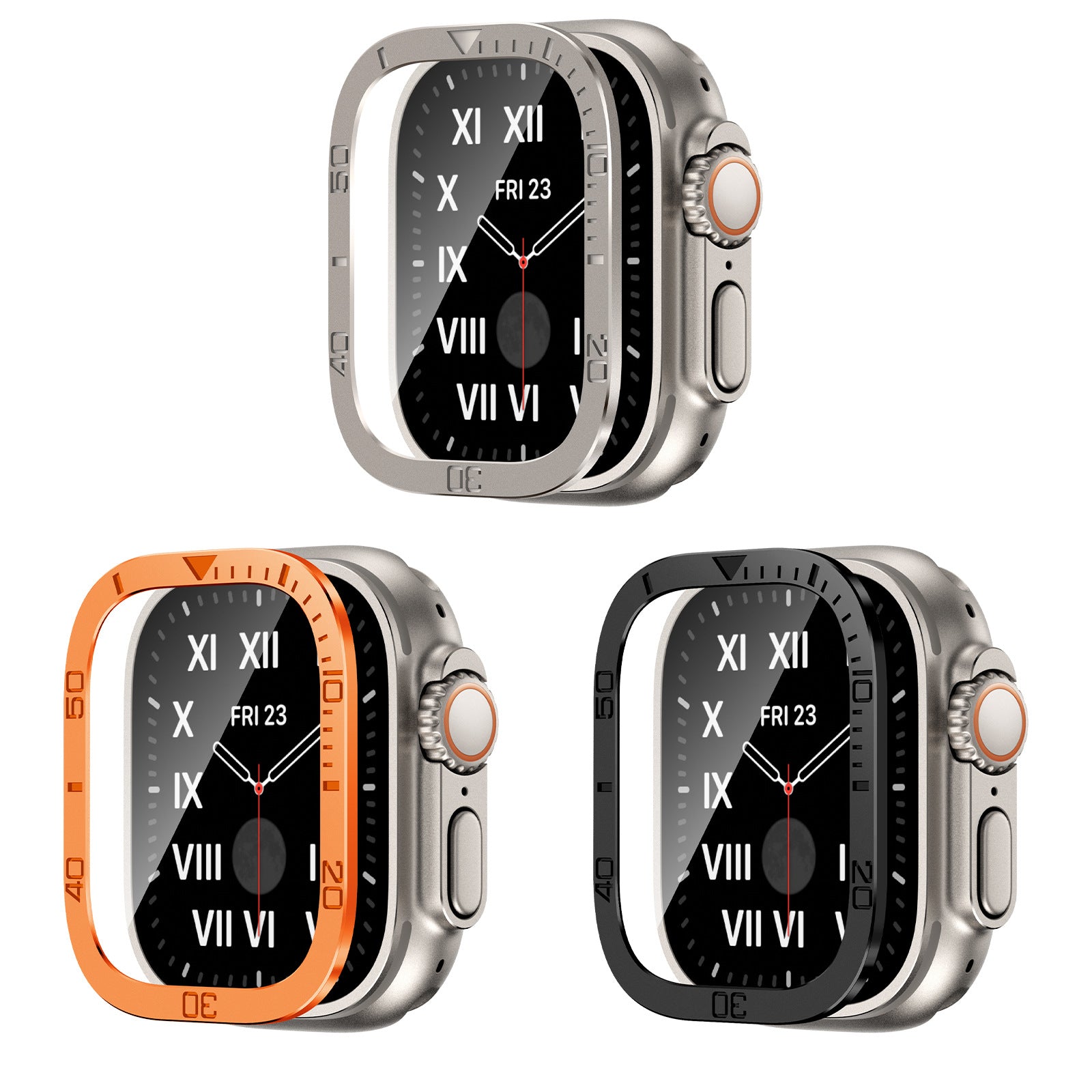 Gehard glazen schermbeschermer voor Apple Watch Ultra, Vellon