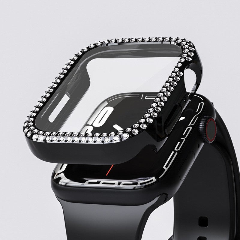Apple Watch Rhinestone Case, Tempered Glass Front, 6 Sizes, 8 Colors