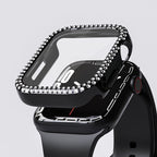 Apple Watch Rhinestone Case, Tempered Glass Front, 6 Sizes, 8 Colors