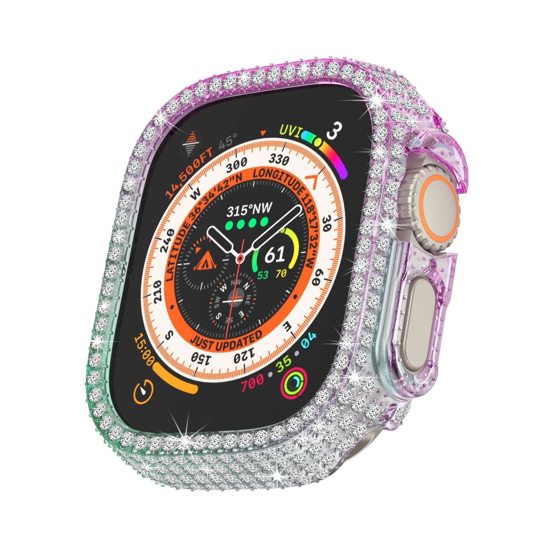 Diamant Apple Watch Ultra-etui med skærmbeskytter — LuxeGuard