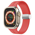 Magnetický silikonový řemínek pro Apple Watch, pásek s bezpečným zapínáním Luma