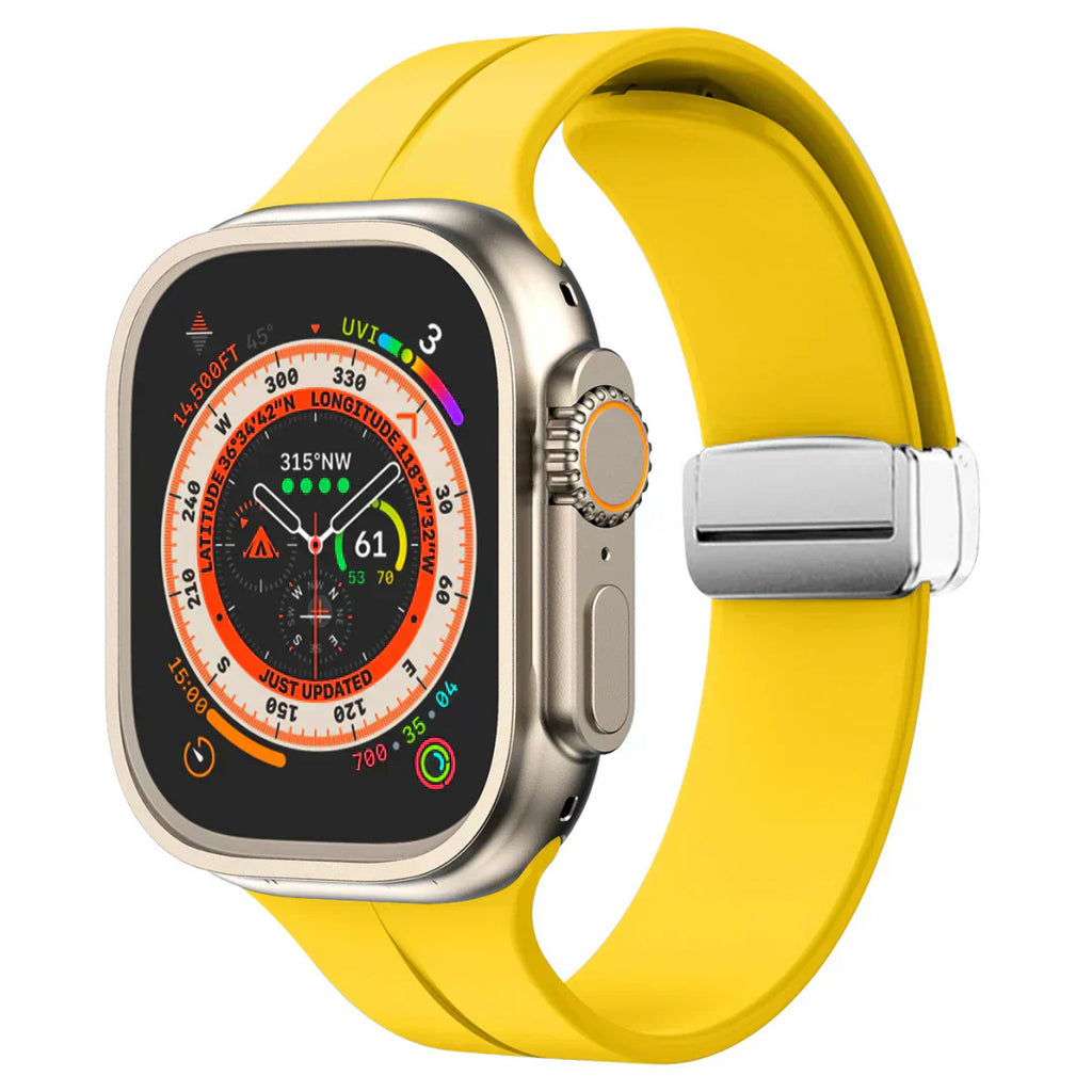 Magnetický silikonový řemínek pro Apple Watch, pásek s bezpečným zapínáním Luma