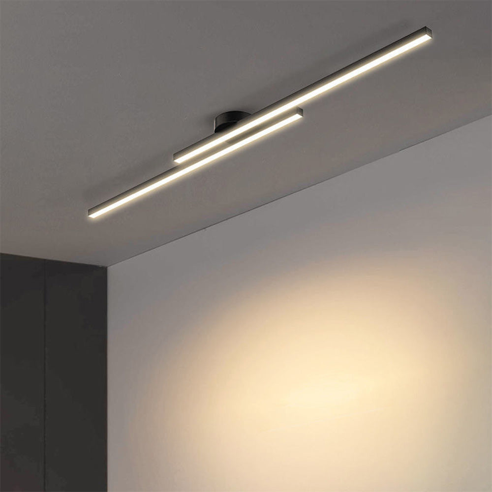 Ultra-Slim LED Semi-Flush Ceiling Light in Aluminum, LumenVale