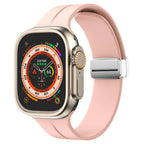 Magnetický silikonový řemínek pro Apple Watch, pásek s bezpečným zapínáním Luma