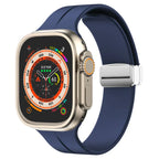 Magnetický silikonový řemínek pro Apple Watch, pásek s bezpečným zapínáním Luma