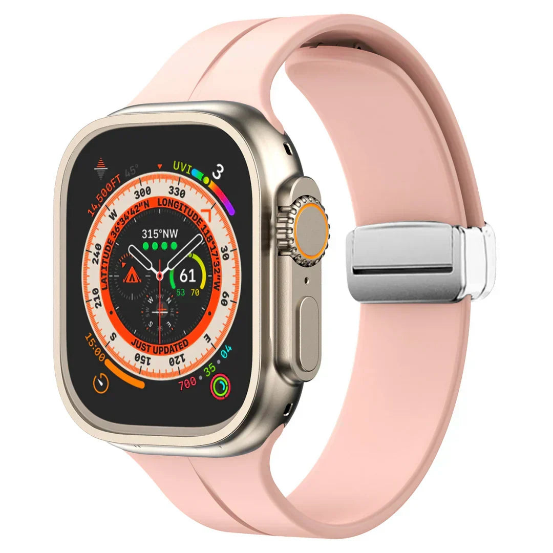 רצועה לשעון Apple Watch עם סגירת סיליקון מגנטית לשימוש יומיומי | Fioriscas