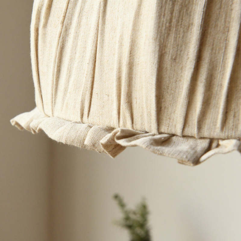 Nordia beige linnen hanglamp met lampenkap voor Scandinavische woningen