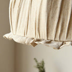 Nordia beige linnen hanglamp met lampenkap voor Scandinavische woningen