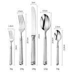 Bellemont Roman-Inspired Flatware Set, Heavyweight Cutlery, 4 or 20 Pieces