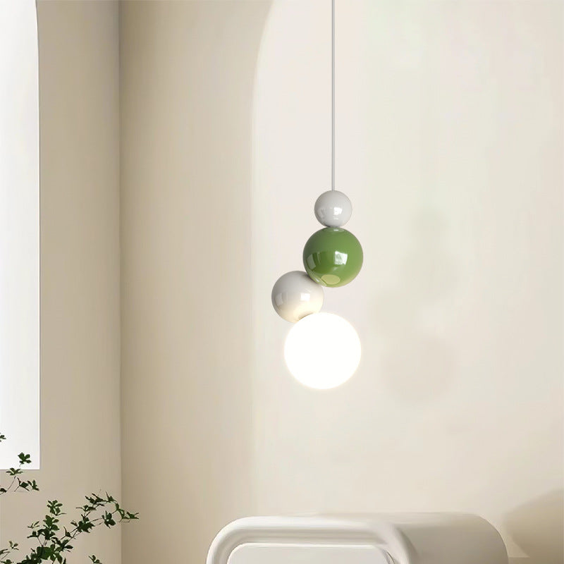 Lampada a sospensione LED moderna Valentina in metallo bianco per camera da letto e soggiorno | Fioriscas