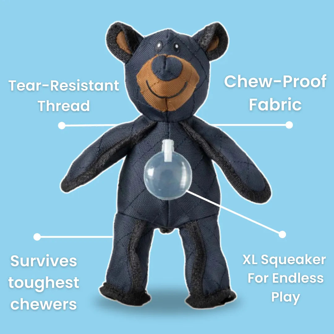 Giocattolo TuffPaws Bear Tough per masticatori aggressivi, costruito per durare | Fioriscas