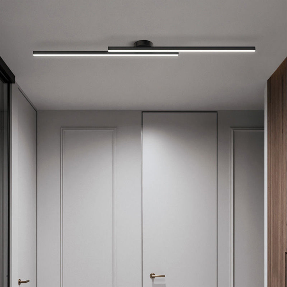 Ultra-Slim LED Semi-Flush Ceiling Light in Aluminum, LumenVale