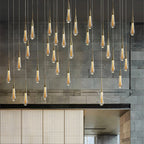 Luneo DrizzleDrop Glass Droplet Pendant Light, Gold Bronze Or Chrome
