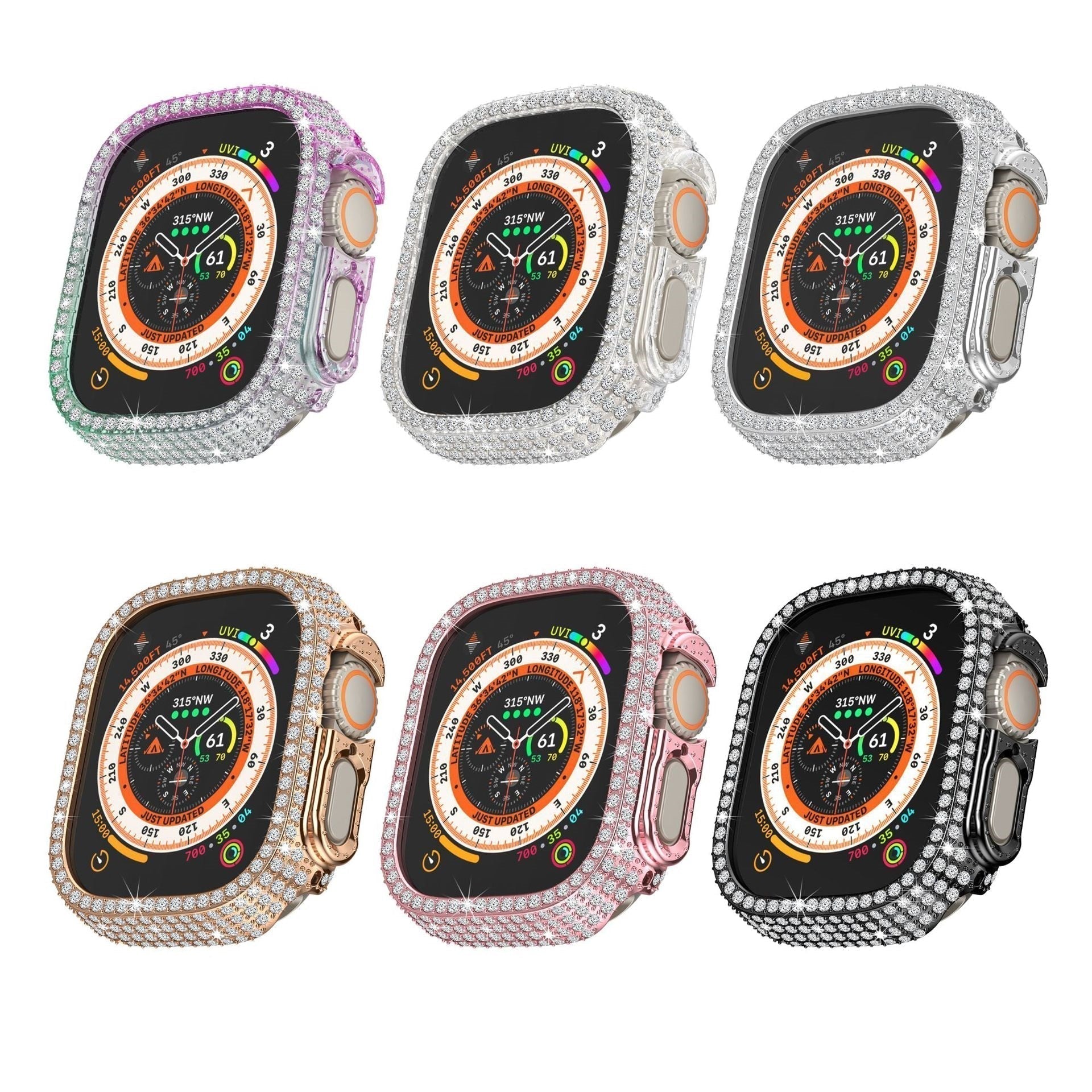 Diamant Apple Watch Ultra-etui med skærmbeskytter — LuxeGuard