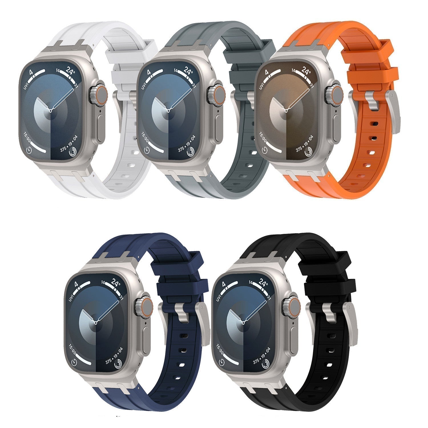 Silikonarmband för Apple Watch från Nexal, adapter i rostfritt stål