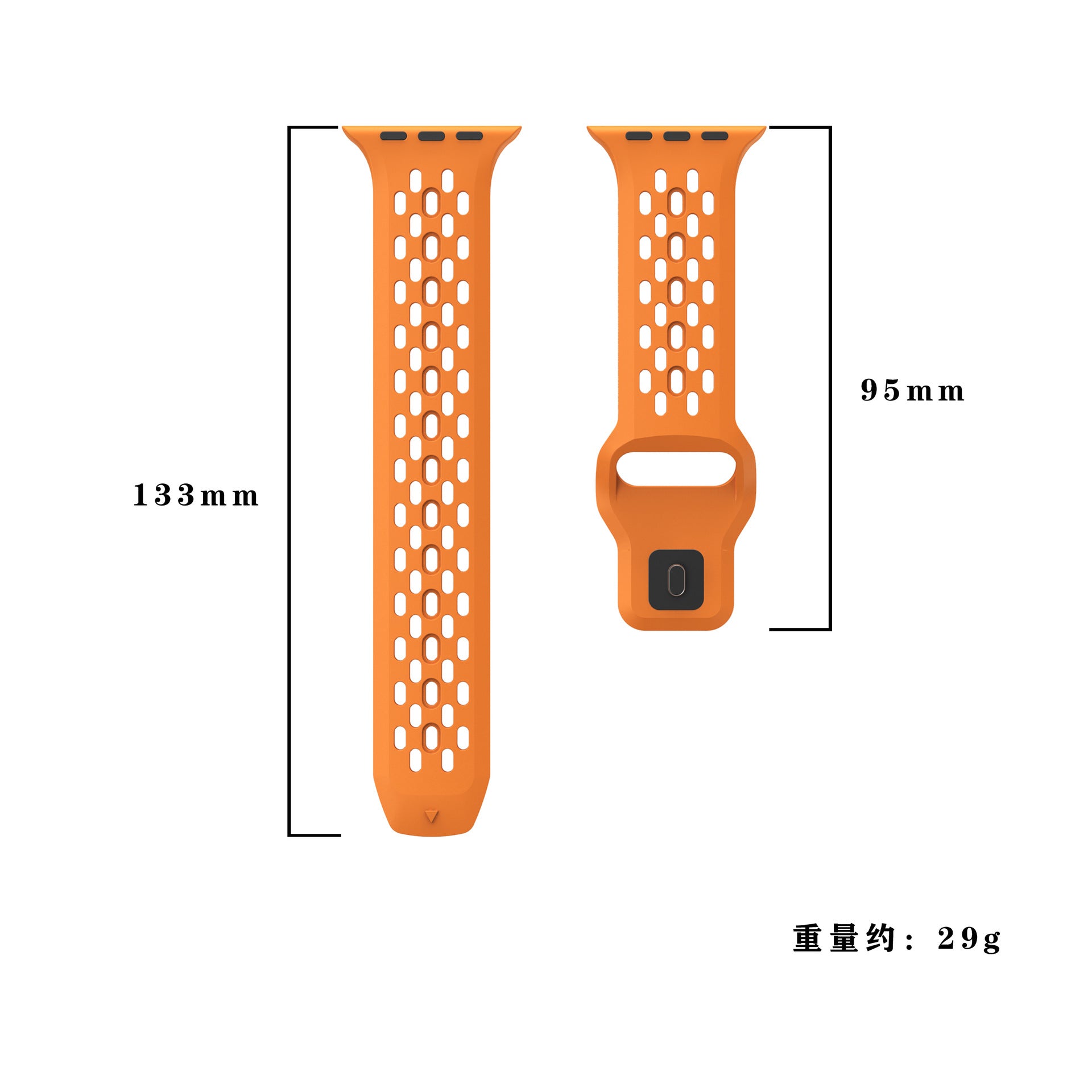 Bracelet Apple Watch, AeroFlex en caoutchouc suisse FKM respirant, ajustement sport