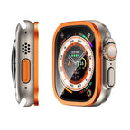 Titanium Bumper Case With Tempered Glass Screen Protector For Apple Watch Ultra 2