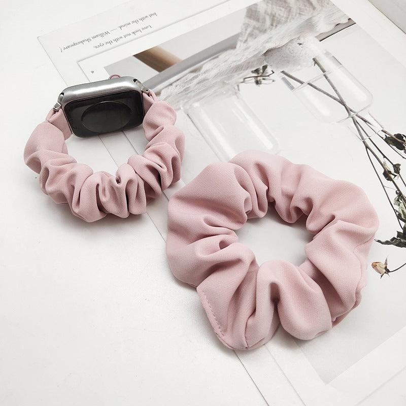 Zachte Slip-On Scrunchie Band voor Apple Watch, Comfort voor de Hele Dag