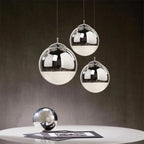 Suspension globe en verre LumaOrb, finitions argent, or et or rose