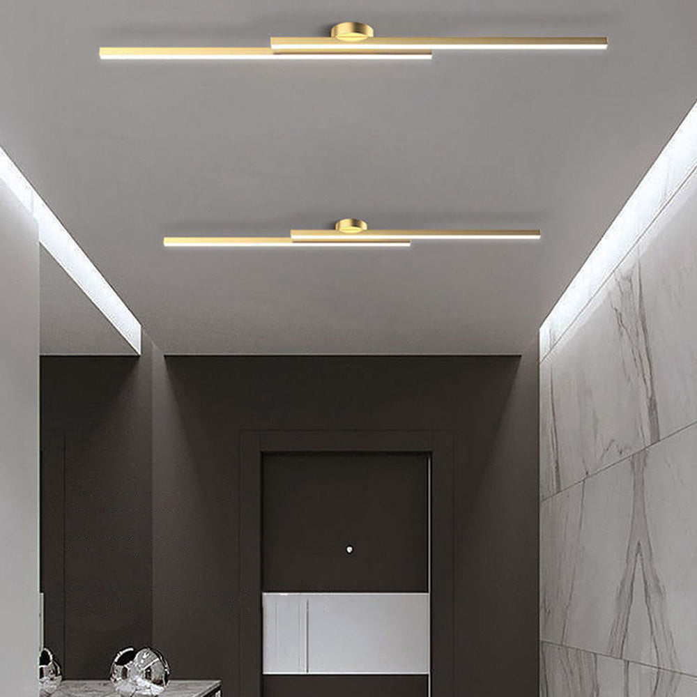 Ultra-Slim LED Semi-Flush Ceiling Light in Aluminum, LumenVale