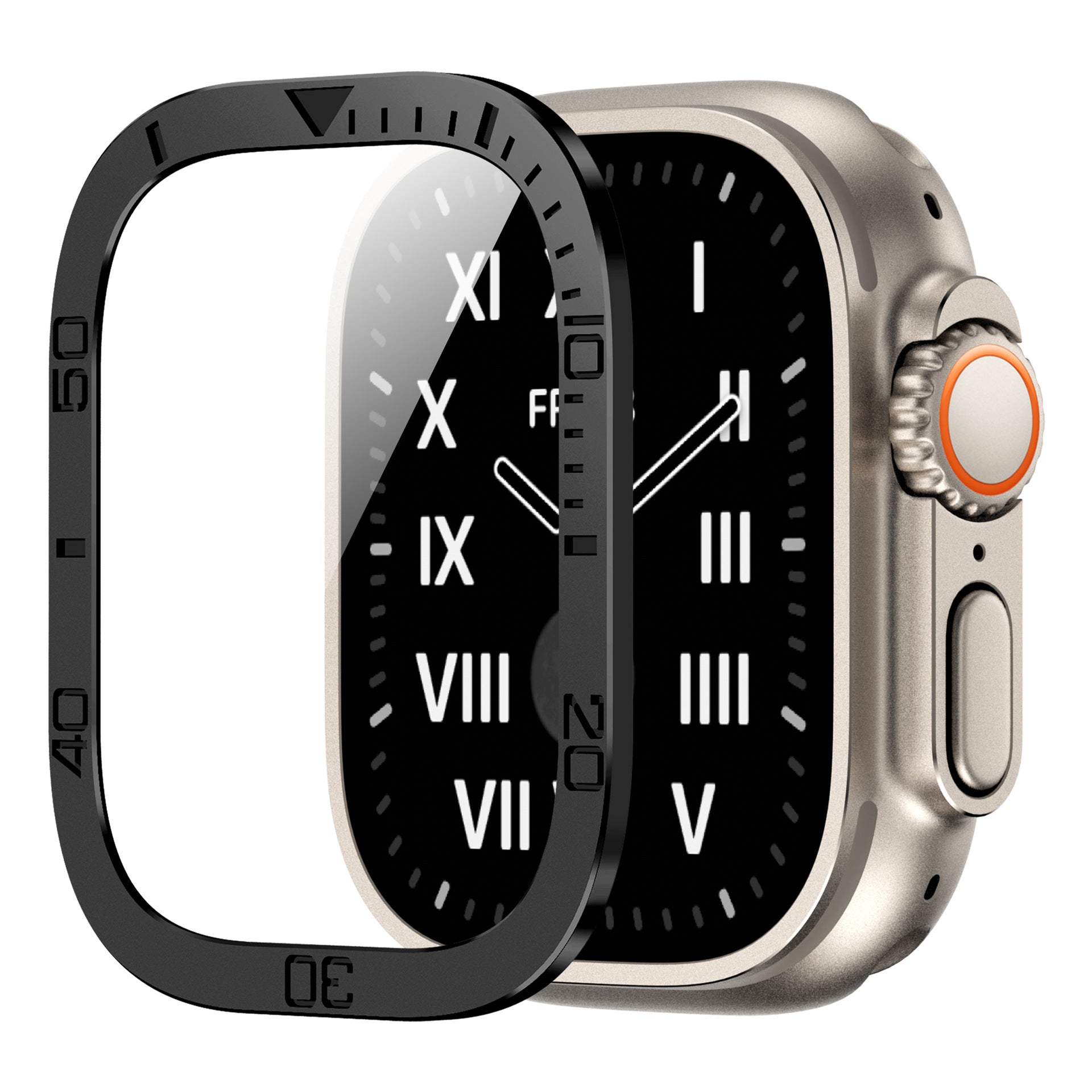 Gehard glazen schermbeschermer voor Apple Watch Ultra, Vellon