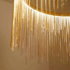 Arisha kvastkæde art deco pendellampe sølv/guld stue/gang | Fioriscas