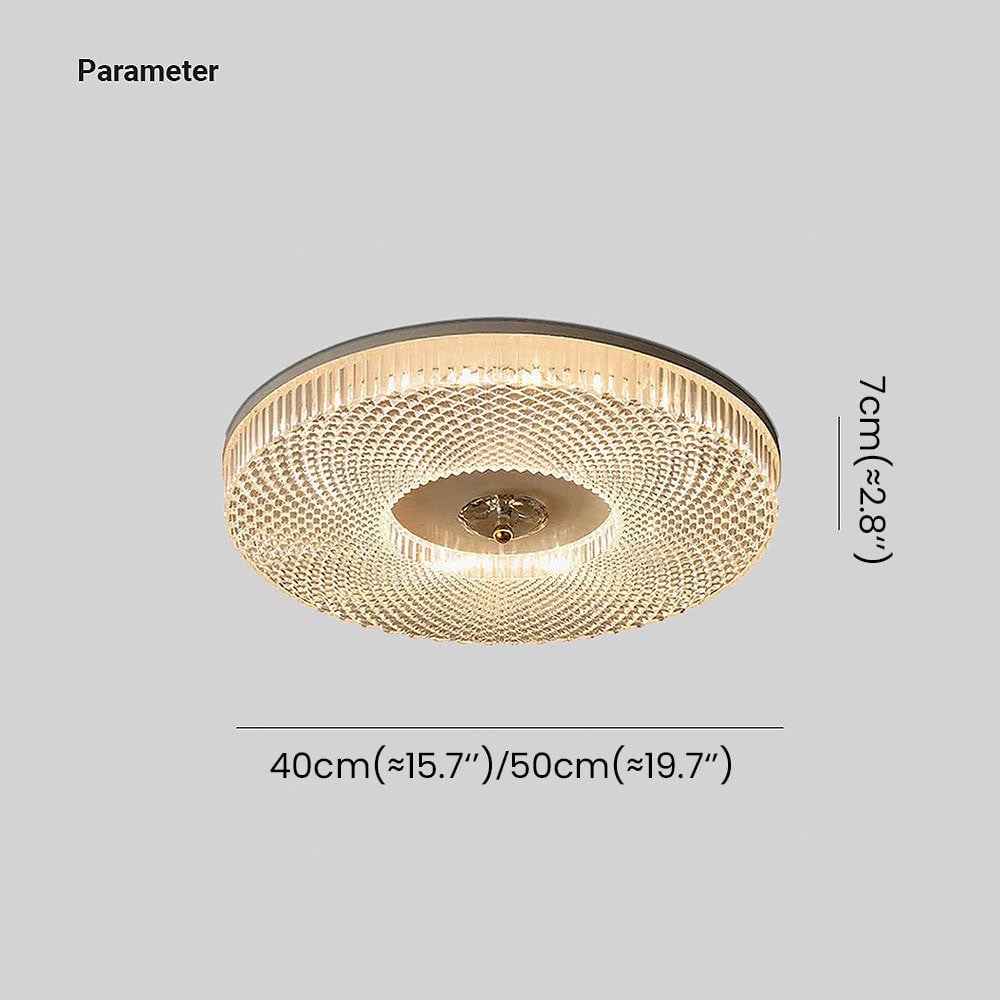 Plafonnier LED Luminia à montage encastré, finition élégante en métal et acrylique