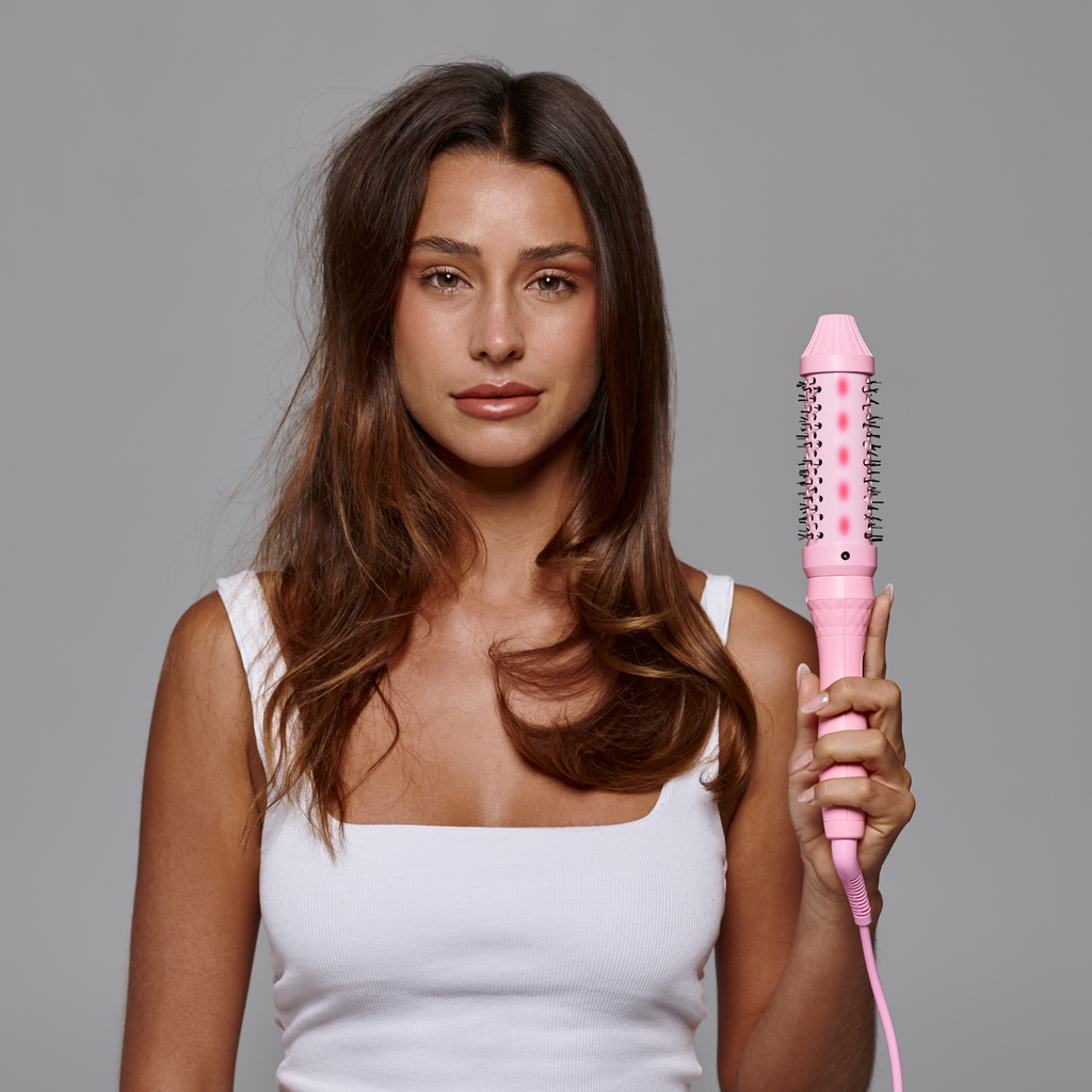 Infrared Ceramic Round Brush With LCD Display for Shine and Volume Curl | Fioriscas