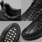 Aurelian Men's Leather Sneakers, Cushioned Sole & Crocodile-Print Finish