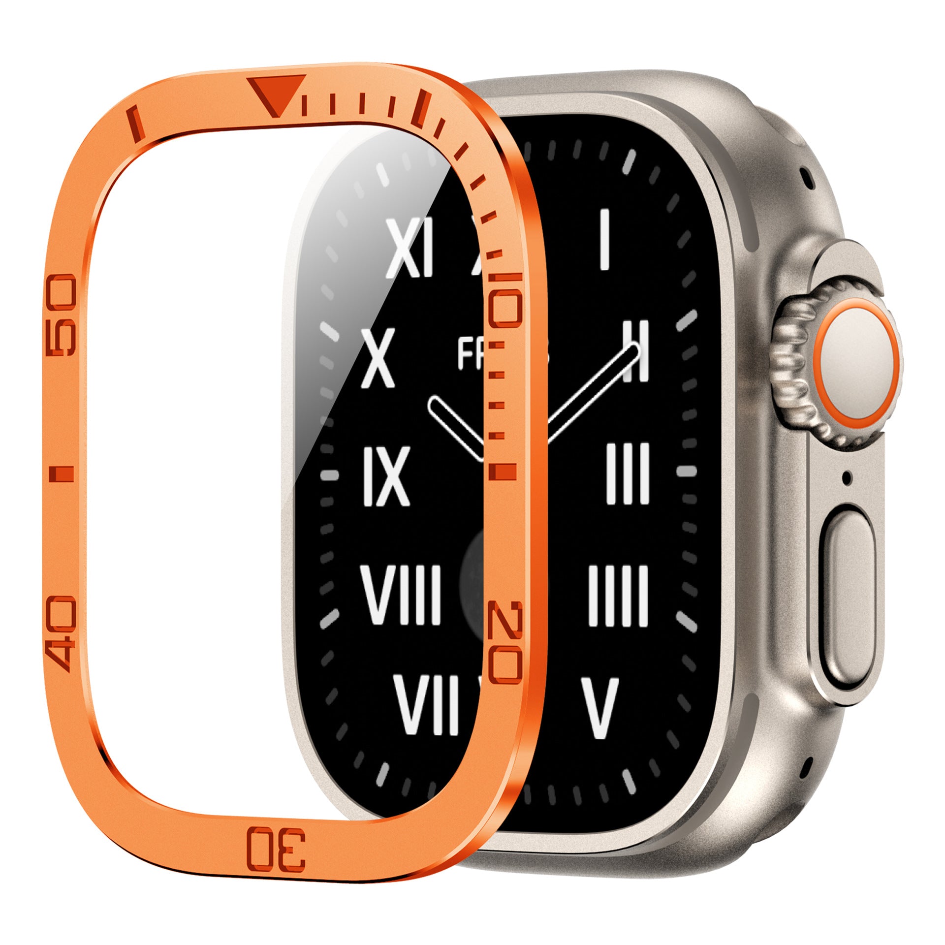 Gehard glazen schermbeschermer voor Apple Watch Ultra, Vellon