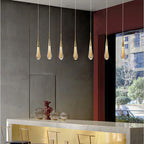 Luneo DrizzleDrop Glass Droplet Pendant Light, Gold Bronze Or Chrome