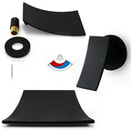 Wall-Mounted Waterfall Bathroom Faucet, Single-Lever Matte Black