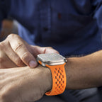 Bracelet Apple Watch, AeroFlex en caoutchouc suisse FKM respirant, ajustement sport