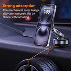 Magnetický držák telefonu do auta s otočným ramenem o 360° a přísavnou základnou