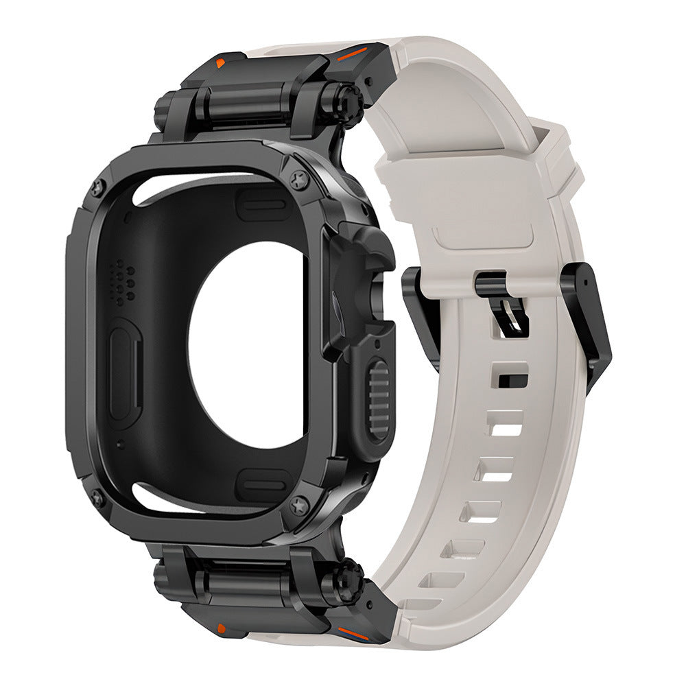 RavenTac Rugged Fluoro Rubber Band with 2-in-1 Case for Apple Watch