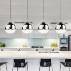 Suspension globe en verre LumaOrb, finitions argent, or et or rose