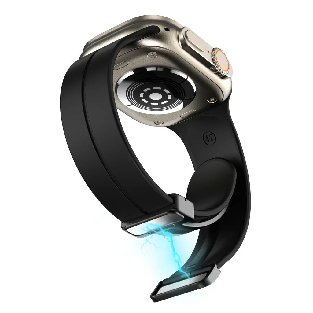 Magnetický silikonový řemínek pro Apple Watch, pásek s bezpečným zapínáním Luma