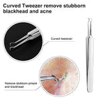 Aurella 3-Piece Stainless Steel Blackhead Tweezer Set, Boxed
