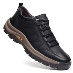 Men's Arch Support Shoes, StrideFlex Hand-Stitched Leather Slip-Ons With Cushioned Soles