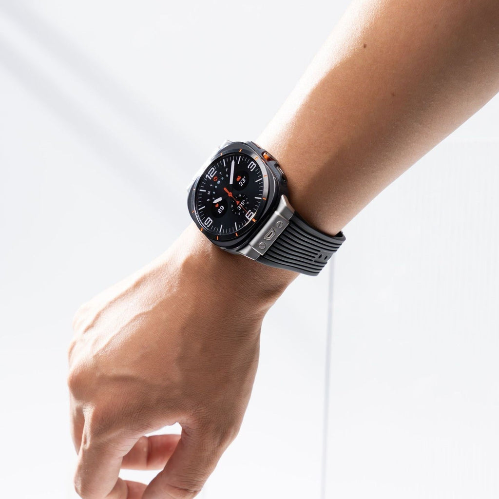 Samsung Watch Ultra Silicone Strap, Mavero Contoured Fit, Folding Buckle