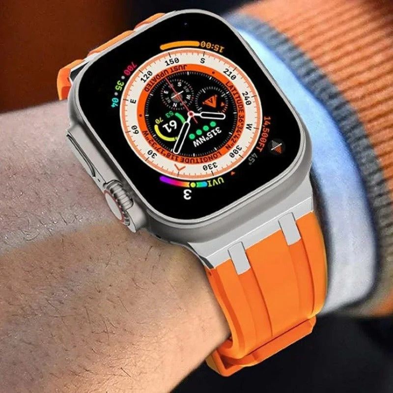 Silikonarmband för Apple Watch från Nexal, adapter i rostfritt stål
