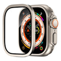 Titanium Bumper Case With Tempered Glass Screen Protector For Apple Watch Ultra 2