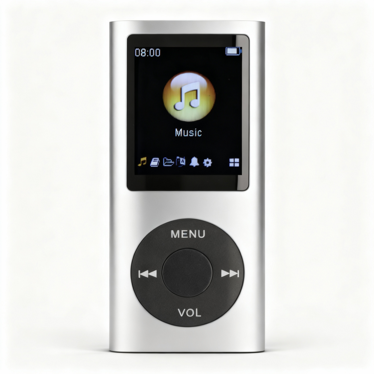 Retro hudební přehrávač – kompaktní MP3 přehrávač s kapacitou 64 GB a klasickým designem | Fioriscas