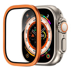 Titanium Bumper Case With Tempered Glass Screen Protector For Apple Watch Ultra 2
