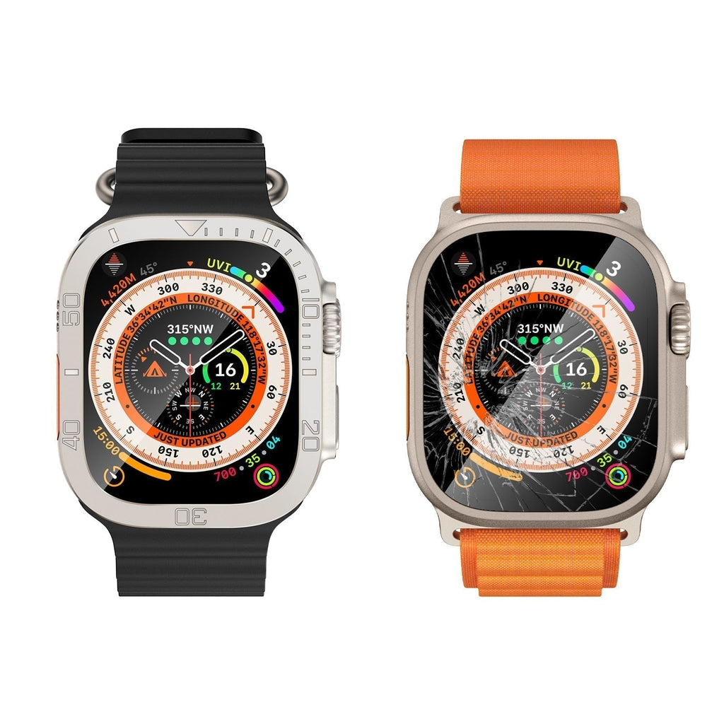 Gehard glazen schermbeschermer voor Apple Watch Ultra, Vellon