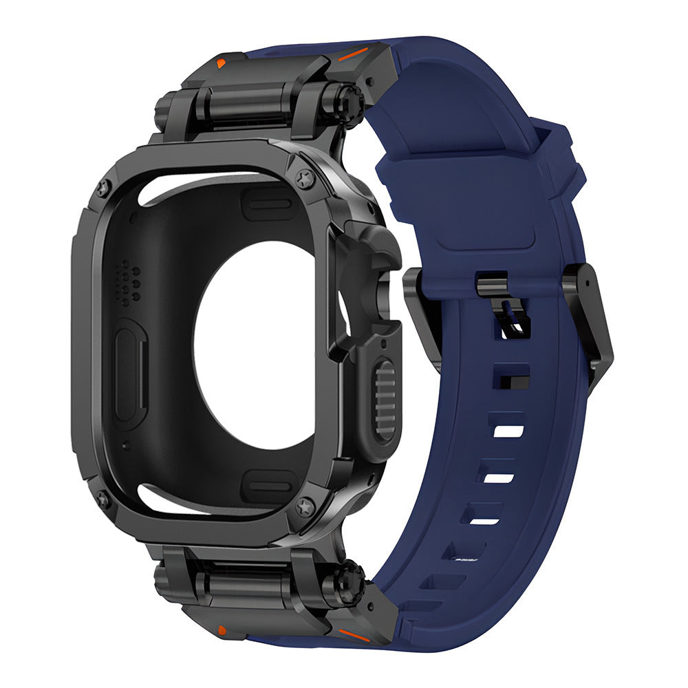 RavenTac Rugged Fluoro Rubber Band with 2-in-1 Case for Apple Watch